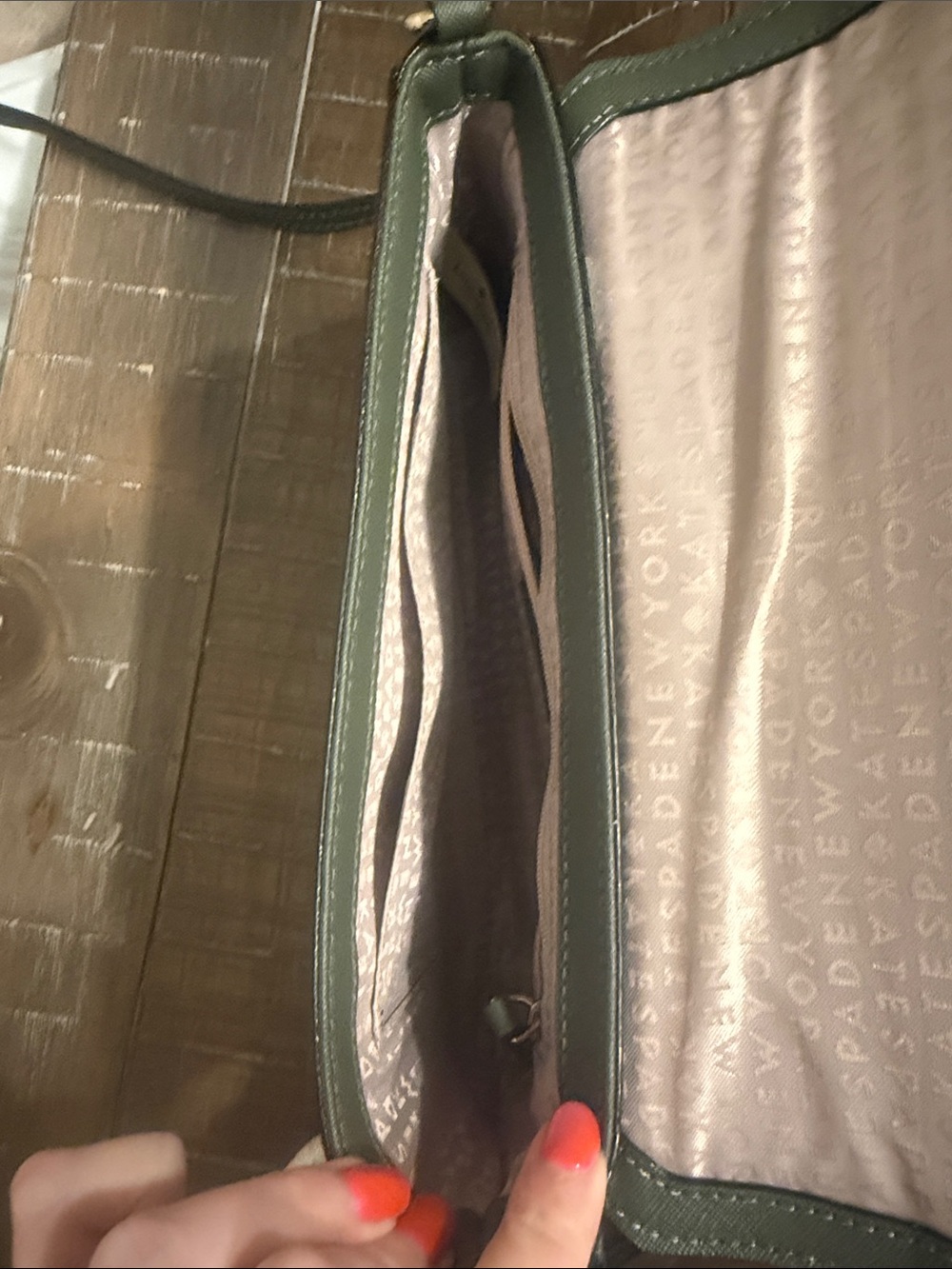 kate spade Olive Green Bag Chain Crossbody - Picture 4 of 8